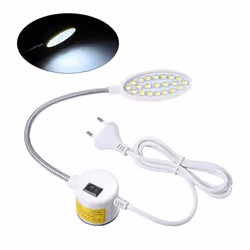 AC110-250V 1W 21LEDs Sewing Machine Light Lamp Rotatable Knob Dimmable Adjustable Brightness Fixed - EU Plug