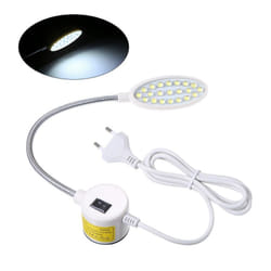 AC110-250V 1W 21LEDs Sewing Machine Light Lamp Rotatable Knob Dimmable Adjustable Brightness Fixed - EU Plug
