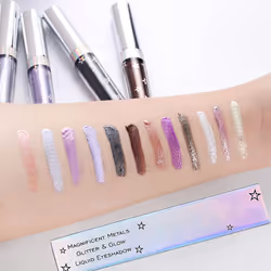 ROPALIA Liquid Glitter Eyeshadow 12 Color Sparkling Eyeshadow -Diamonds Phantom Color Water-based Eyeshadow Lasting Waterproof Sparkling Glitter Liqui