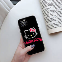 Ii8 Hello Kitty Phone Case For Iphone 6 6s 7 8 11 12 13 14 15 Xs Pro Max Xr X Se Samsung S20 S21 S22 S23 S24 Fe Ultra Plus - ebony, iPhone 15 Pro Max
