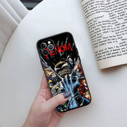 II23 Venom Phone Case for iPhone 6 6s 7 8 11 12 13 14 15 XS Pro Max XR X SE Samsung S20 S21 S22 S23 S24 FE Ultra Plus Lite - ebony, iPhone 16 Pro Max