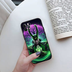II22 Thor Loki Phone Case for iPhone 6 6s 7 8 11 12 13 14 15 XS Pro Max XR X SE Samsung S20 S21 S22 S23 S24 FE Ultra Plus Lite - ebony, iPhone XS Max
