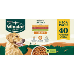 Winalot Dog Food Mixed in Gravy, 40 x 100g (Packaging may vary)