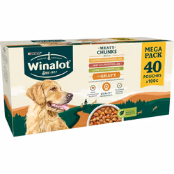 Winalot Dog Food Mixed in Gravy, 40 x 100g (Packaging may vary)