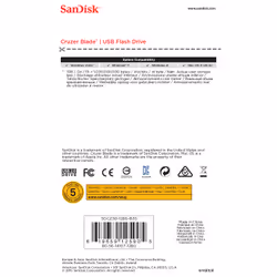 SanDisk Cruzer Blade USB flash drive 128 GB USB Type-A 2.0 Black, Red - Additional view 8