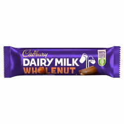 Cadbury Dairy Milk Whole Nut Chocolate Bar 45g ( pack of 48 )