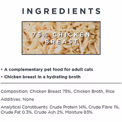 Encore 100% Natural Wet Cat Food, Chicken Breast in Broth Can, 70g (Pack of 16)
