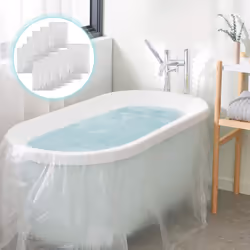 AGPTEK 12 Pack Disposable Bathtub Cover Liner Large Bathtub Liner Plastic Bag for Salon Household and Hotel Bath Tubs (102 ...