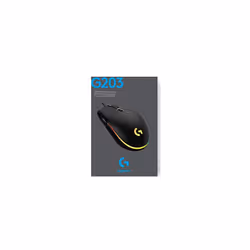 Logitech G203 LIGHTSYNC Gaming Mouse with Customizable RGB Lighting, 6 Programmable Buttons, Gaming Grade Sensor, 8K DPI Tracking, Lightweight - Black