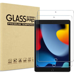 2 Pack Screen Protector for iPad 10.2 Inch 9th / 8th / 7th Generation 2021 2020 2019, Tempered Glass Screen Film Guard for iPad 7 / iPad 8 / iPad 9