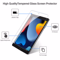 2 Pack Screen Protector for iPad 10.2 Inch 9th / 8th / 7th Generation 2021 2020 2019, Tempered Glass Screen Film Guard for iPad 7 / iPad 8 / iPad 9