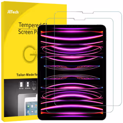 2-Pack Screen Protector for iPad Air 5/4 10.9-Inch, iPad Pro 11-Inch All Models, Face ID Compatible, Tempered Glass Film