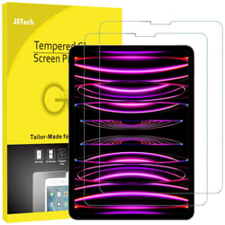 2-Pack Screen Protector for iPad Air 5/4 10.9-Inch, iPad Pro 11-Inch All Models, Face ID Compatible, Tempered Glass Film