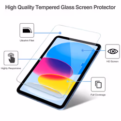 2 Pack for iPad 10th Generation Screen Protector 2022, 10.9 inch Tempered Glass Screen Film Guard for iPad 10 -Clear