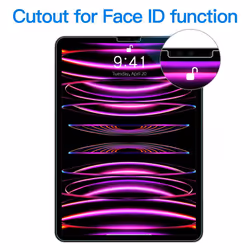 Screen Protector for iPad Pro 11-Inch All Models, iPad Air 5/4 2022/2020 10.9-Inch, Face ID Compatible, Tempered Glass Film