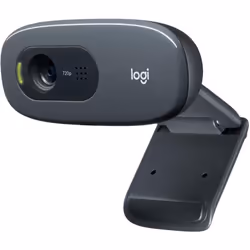 Logitech C270 HD Webcam, HD 720p/30fps, Widescreen HD Video Calling, HD Light Correction, Noise-Reducing Mic, For Skype, Face ...