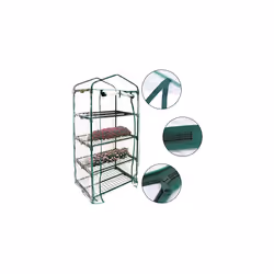 4-Tier Greenhouse Cover, 152*67*51CM Outdoor Plastic Plant Covers Mini Greenhouse Portable Gardening Cover Clear Replacement Garden Flower Shelte