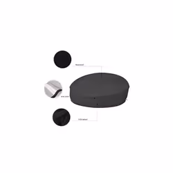 Patio Rattan Daybed Cover Round Waterproof Furniture Cover 210D Oxford Fabric Garden Daybed Sofa Protective Cover for Outdoor Garden Sofa Bed Dia