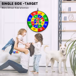 Children's Dart Board with 8 Sticky Balls Dart Board Set with Hooks