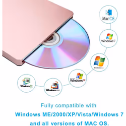 External Usb 2.0 Slot Dvd Drive Vcd Cd Burner Burner Player CD Burner For Mac Os/Windowsme/2000/Xp/Vista/7