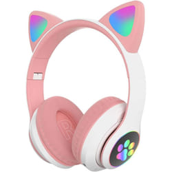 Gaming Headset Fashion Bluetooth Kids Adult Cat Ear Stretchable Reduction Headphones Computer Gaming Headphone