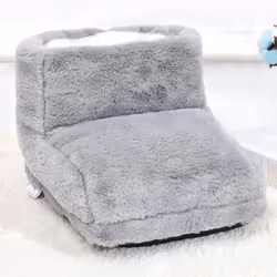 Electric foot warmers, electric foot warmers for women, USB Rechargeable heated shoes - Grey