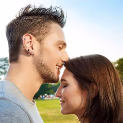 Fake Nose Ring Hoop Magnetic Septum Nose Ring - Silver