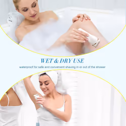Electric Razor For Women, Wet & Dry Rechargeable Cordless Painless Lady Electric Shaver