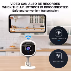 1080P Indoor Security Camera for Baby Monitor, Dog Camera w/Motion Detection