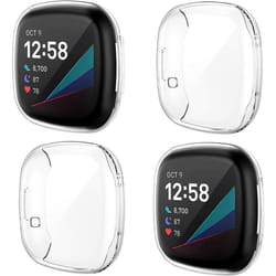 4-Pack Screen Protector Case Compatible with Fitbit Sense / Versa 3
