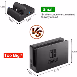 TV Docking Station Compatible with Nintendo Switch, Portable TV Dock Station Replacement with HDMI and USB 3.0 Port