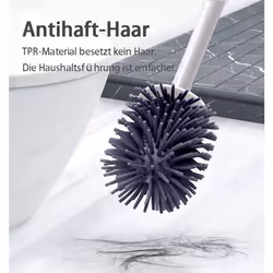 Toilet Brush with Holder Wall Mounted Silicone Toilet Brush Holder