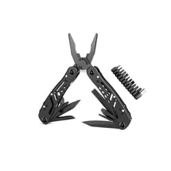 Multifunction Pliers, 11 in 1 Swiss Army Knife Multifunction Pocket Tool, with 11 Screwdriver Bits - Black