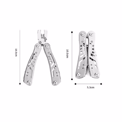 Multifunction Pliers, 11 in 1 Swiss Army Knife Multifunction Pocket Tool, with 11 Screwdriver Bits - Black