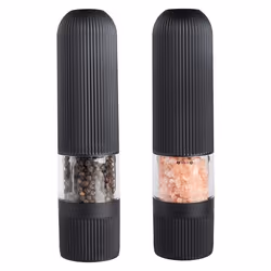 Electric Salt and Pepper Grinder Set, Adjustable Coarseness (2 Pack)