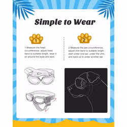 Puppy Sunglasses Uv Protection Goggles Waterproof Pet Sunglasses With Adjustable Strap