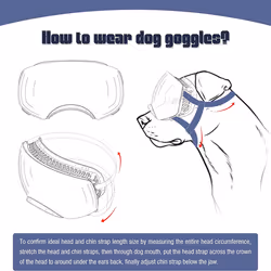 Dog Goggles Medium-Large Breed Uv Dog Sunglasses Magnetic Clear Lens Windproof Snow Sports Pet Glasses
