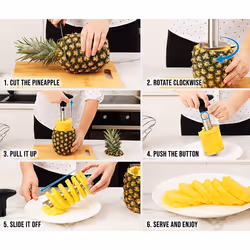 Stainless Steel Pineapple Cutter for Easy Core Removal & Slicing
