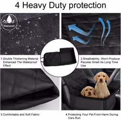 Extra stable dog car seat - High quality car dog seat for small to medium-sized dogs - Waterproof dog car seat