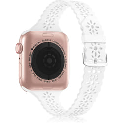 Lace Silicone Band Compatible with Apple Watch Band-(38/40/41MM white)