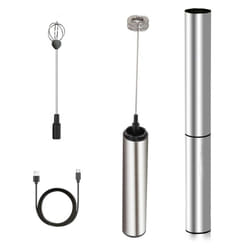 Rechargeable Milk Frother Battery Operated,2-Speed Portable Travel Frother,Electric Milk Foamer Coffee Frother