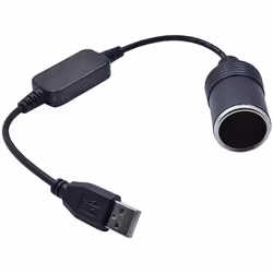 Usb A Male To 12V Car Cigarette Lighter Socket Converter