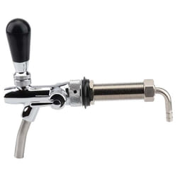 Adjustable Draft Beer Faucet Chrome Plating with 4 inch Shank Home Brewing Kegging Homebrew Kegerator Draft Beer Tap