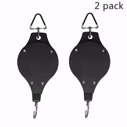 Heavy Duty Easy Reach Retractable Hanging Plant Pulley For Flower Basket, 2 Pack