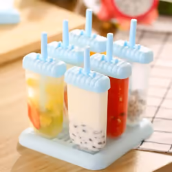 Reusable Popsicle Molds,Set of 6 Popcicles Mold Silicone-Blue