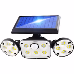 Outdoor Solar Lights, 78 Led Waterproof Outdoor Solar Lights With Motion Sensor 3 Safety Heads