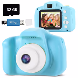 Kids Camera Children Digital Cameras Video Camcorder Toddler Camera For Kids Birthday Gifts,Blue