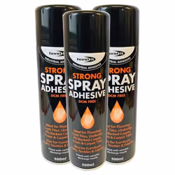 500ml Bond it spray Contact adhesive Super Strong carpet tiles underlay spray glue - 3 Tins
