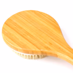 Body Brush Back Scrubber - Long Handle Bath Shower Brush - Natural Bristles Dry Skin Exfoliating Cellulite Brush Bamboo Wood - Back Brush - Shower