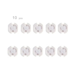 Baby Safety Socket Covers 10pcs Electrical Plastic Outlet Protectors - only 2 holes cover